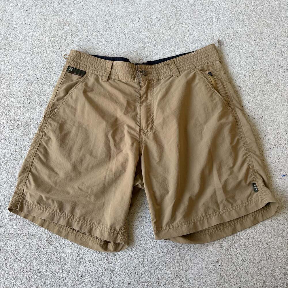 Howler Brothers Horizon Hybrid Shorts - Tan Ripstop Nylon